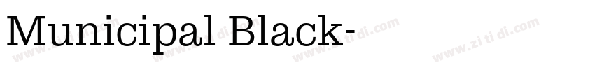 Municipal Black字体转换